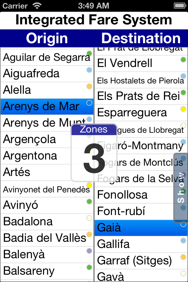 Barcelona Integrated Fare System Zone Calculator and AutoUpdating